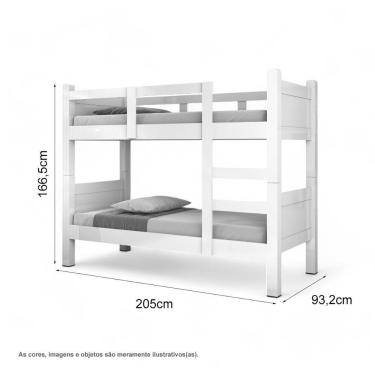 Imagem de Beliche Solteiro Porto Cinamomo Com 02 Colchões