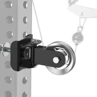 Imagem de J Bryant Acessório de polia pulldown LAT de liga de alumínio para máquinas de cabos, design de polia usinada suave, cabe racks elétricos de 3 x 3 com furos de 1,5 a 2,5 cm, acessório leve e durável