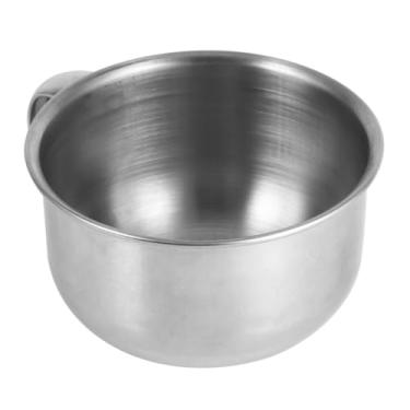 Imagem de Generic Caneca de Sabão de Barbear de Aço Inoxidável, Lâmina de Copo para Homens, Ferramenta de Espuma de Limpeza Elegante para Barbear Tradicional, Alça Fácil de Limpar, Presente Ideal para Amigos