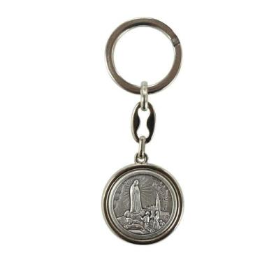 Imagem de Chaveiro Prateado de Nossa Senhora de Fátima - SJO Artigos Religiosos