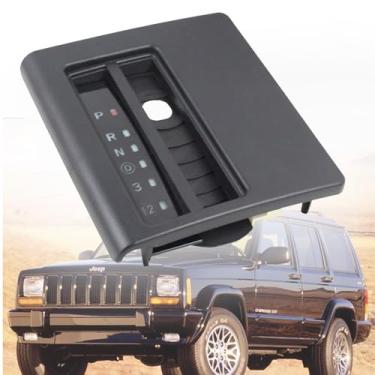 Imagem de 55115615 Moldura indicadora de mudança de piso automática compatível com Jeep Cherokee XJ 1997 1998 1999 2000 2001 Capa de moldura de câmbio