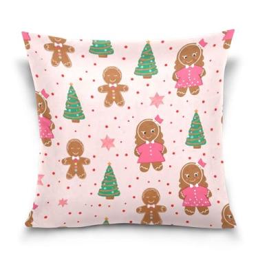 Imagem de Burbuja Capas de almofada 45,7 x 45,7 cm, capa de almofada de veludo macio de árvore de gengibre decorativa para sofá, sala de estar, quarto