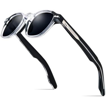 Imagem de HEPIDEM Armação de óculos de acetato masculino feminino quadrado óculos ópticos MZEPH, Mzephirini Btgrey C6, 47-26-150