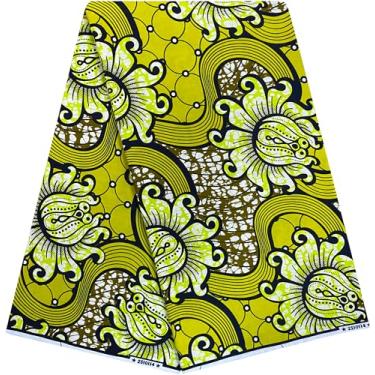 Imagem de Shenbolen 6 jardas tecidos africanos Ankara impressão de cera africana Dashiki (A44, 13 jardas)