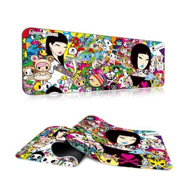 Imagem de Tokidoki Unicorno Mouse Pad Grande Gaming Computador Mouse Pad Teclado Estendido Acessórios de Mesa para Computador de Escritório Laptop (Tokidoki B 80 x 30 cm)