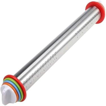 Imagem de Ferramenta culinaria giratoria para massa de padaria, comprimento ajustavel, design ergonomico, delicado.