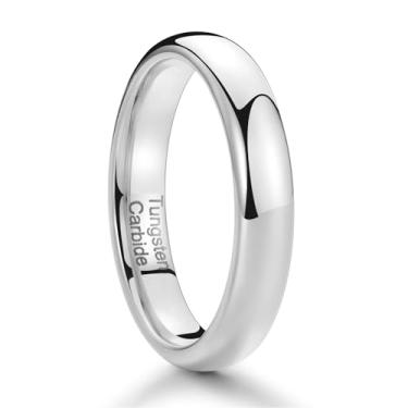 Imagem de Zillaly Anéis de tungstênio masculinos, alianças de casamento masculinas em ouro, preto e prata, tamanhos de 4 mm, 6 mm, 8 mm, alianças de casamento masculinas de tungstênio com ajuste confortável e