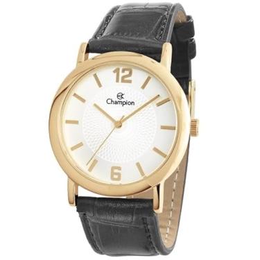 Imagem de RELOGIO CHAMPION ANALOGICO PRATA COURO PRETO CN20926B