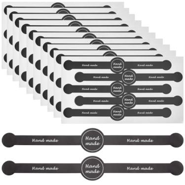 Imagem de SOFPLATE 40 folhas, 200 peças, adesivos de alimentos feitos à mão, adesivos de vedação de embalagem de alimentos, 17,8 x 2,5 cm de comprimento, etiquetas de vedação de panificação feitas à mão