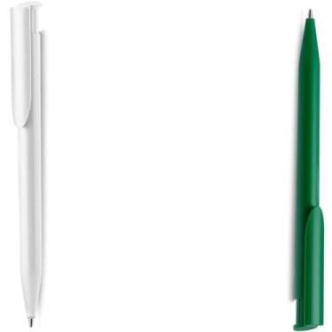 Imagem de Caneta Esferográfica Retrátil Executiva, Metal e Plástico, Escrita Azul, Acabamento Fosco, Grip Metálico, 0.7mm, Corpo Cilíndrico, para Escrita Geral, 14cm (Branco e Vermelho 2)