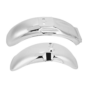 Imagem de Luocute Guarda-lamas de Roda de Motocicleta, Para-lamas Powersports, Substituição de Proteção contra Respingos Cromada para Bicicletas Monkey Gorilla Z50 Z50A Z50J Z110 Z125, Com Rodas