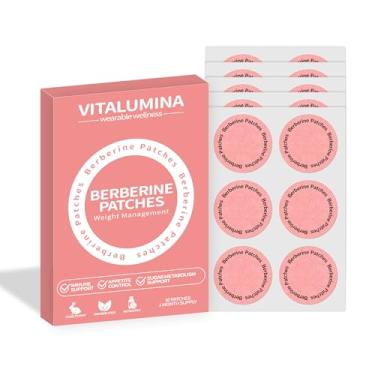 Imagem de Adesivos botânicos de berberina | 30 adesivos veganos para cuidados diários naturais | Mistura de ervas com berberina, romã e canela