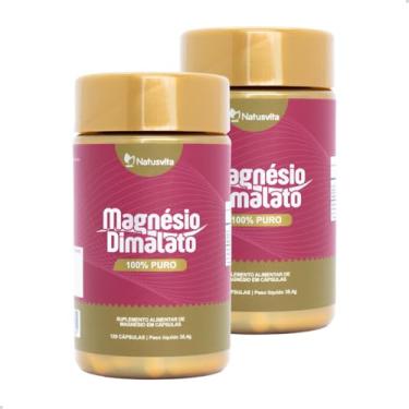 Imagem de Kit 2und. 240 cápsulas Magnésio Dimalato Puro. Original. Certificado