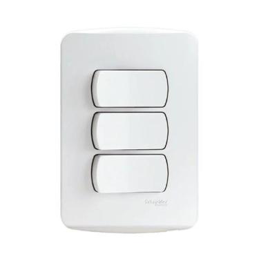 Imagem de Interruptor Triplo Simples Conjunto 4x2 - Miluz - Schneider
