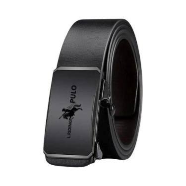 Imagem de Cinto De Couro Luxuoso Masculino Com Fivela Automática De Metal - NONE