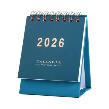 Imagem de Calendário De Mesa Pequeno 2026 Criativo Planner Em Espiral Calendário