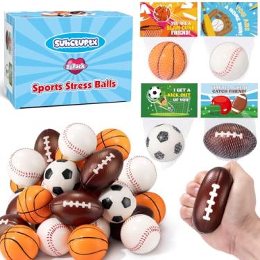 Imagem de Suhctuptx 24 bolas de estresse lembrancinha de festa de Natal para crianças 8-12 bolas saltitantes para crianças, prêmios de Natal para crianças, prêmios de sala de aula, presentes de festa de
