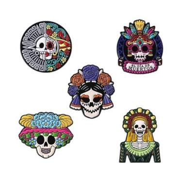 Imagem de Conjunto De Pins De Esmalte De Filmes De Terror De Halloween: Esquelet