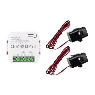 Imagem de Zhjvihx Medidor de Energia WiFi, Monitor de Corrente de Tensão de Energia de Alta Precisão Com Controle de APP Em Tempo Real e Função de Automação, para Eletrodomésticos e (Multicolorido)