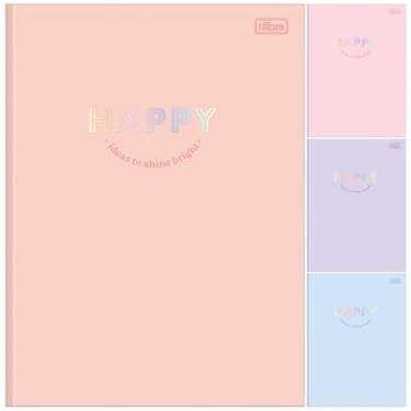 Imagem de Kit C/ 4 Caderno Happy Colors Universitário Brochura TILIBRA - 48 Folhas