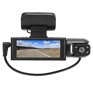 Imagem de GOWENIC Dash Cam Frontal e Interna, FHD 1080P Dashcams para Carros Gravador de Direção de Câmera de Carro Com Visão Noturna, Monitor de Reversão de Parque, Detecção de Movimento,