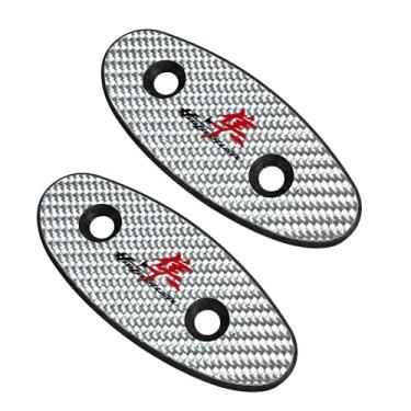 Imagem de Espelhos leves de fibra de carbono Silver Dry Black Off Plates compatíveis com Suzuki GSXR1300 Hayabusa 1999-2020