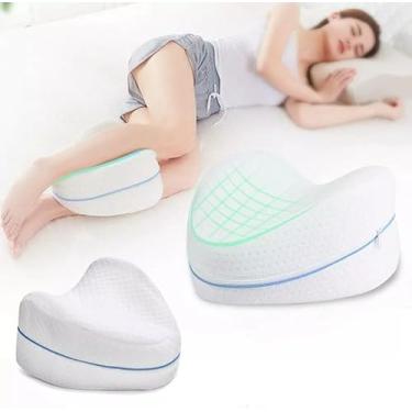 Imagem de Travesseiro Ortopédico Ergonômico para Pernas e Joelhos – Alinhamento da Coluna e Alívio de Dores