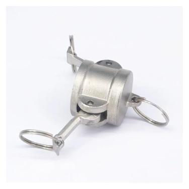 Imagem de ROUPWKWO 1-1/10.2 cm 304 Aço Inoxidável Tipo DC Camlock Fitting Cam e Groove Adaptador Cap Stop Flow Wrench