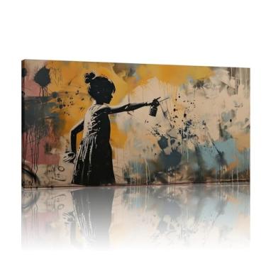 Imagem de Impressões de arte de parede Banksy, mural de parede Banksy, tela de arte de parede Banksy, impressões em tela extragrande, pôsteres e impressões Banksy - (72 x 142 cm) 71 x 142 cm sem moldura