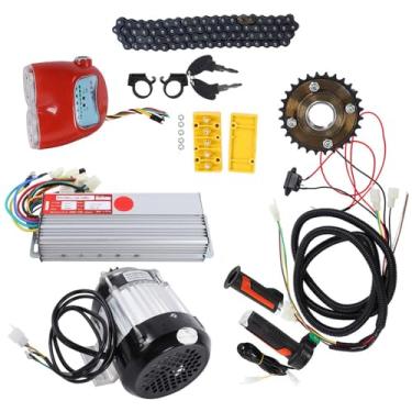 Imagem de HUIOP Kit de Motor Sem Escova de 800 W Kit Motor Bicicleta Elétrica, Caixa Controlador Liga Alumínio, Velocidade Estável, Operação Silenciosa para Triciclo, Scooter,