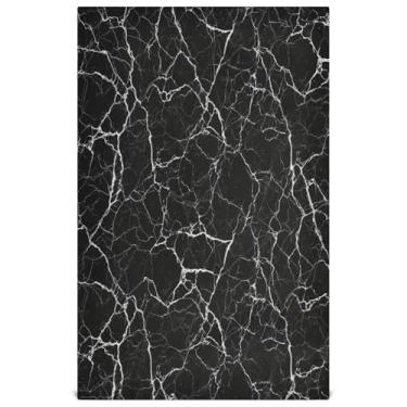 Imagem de Joisal Conjunto de toalhas de prato de mão clássicas de mármore preto chique decoração de cozinha panos de lavar louça reutilizáveis absorventes 45 x 71 cm, 1 pacote