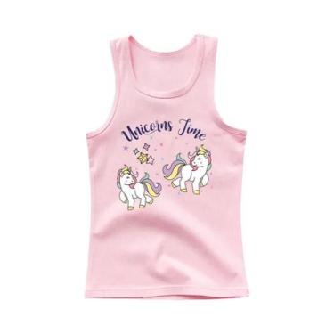 Imagem de Camiseta Regata Sem Mangas Para Meninas Com Estampa De Unicórnio Kawai