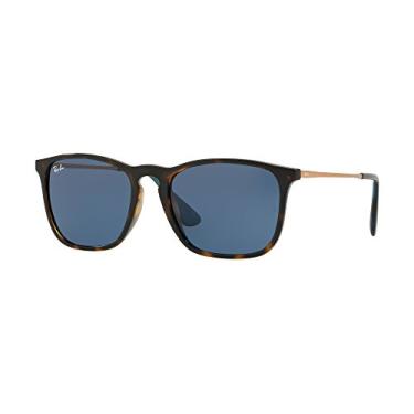 Imagem de Óculos de Sol Ray-Ban Chris 0RB4187 639080 Tam 54 / Havana Marrom - Lentes Azul