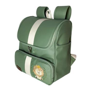 Imagem de Mochila Safari Leão Bordado Com Bolso Frontal e Zíper - 01 Peça - CHEI