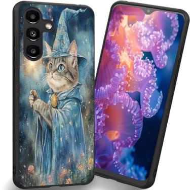 Imagem de RUUHLJLET Projetada para Samsung Galaxy S25 FE de 6,7 polegadas, a capa fosca macia oferece proteção total (Magic Cat Wizard)