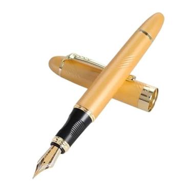 Imagem de ONECMN Caneta-tinteiro de luxo para escritório, material escolar, papelaria, canetas para escrever (ouro espiral, dobrado)