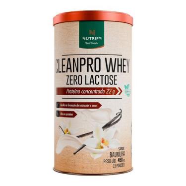 Imagem de Cleanpro Whey Zero Lactose Lata 450g Nutrify Baunilha