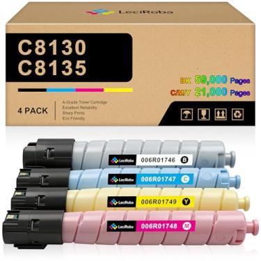 Imagem de LeciRoba Cartucho de toner compatível C8130 com 4 unidades de substituição para Xerox AltaLink C8130 C8135 C8145 C8155 C8170 C8230 C8235 C8245 C8255 C8270 Tinta de impressora (006R01746 006R01746 00