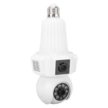 Imagem de Luocute Câmera de Segurança Com Lâmpada, Câmera de 2 MP HD Com 2 Lentes Com Rotação de 360 ​​Graus, Visão Ampla de 110 Graus, Rastreamento de Movimento, WiFi de,4 GHz, Soquete E27