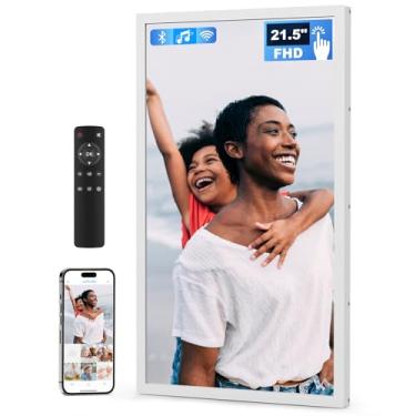 Imagem de Arktronic Porta-Retratos Digital Grande Com Tela Sensível Ao Toque De 21,5 Polegadas E Tela Ips Fhd, Porta-Retratos Digital Com Wifi De 32 Gb, Controle Remoto, Montagem Na Parede, Compartilhamento
