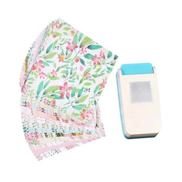 Imagem de Lilihuimaoyi Perfurador de Papel com Borda Estampada para Crianças, Aparador de Cantos, Material para Scrapbooking, Leve, para Diários Faça-você-mesmo, ação, Quadrado