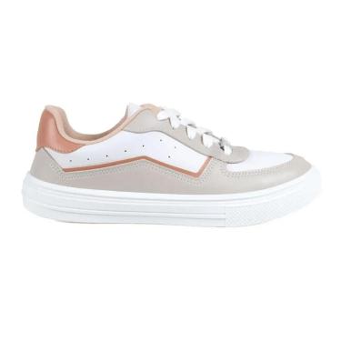 Imagem de Tênis Moleca Floather Classic Feminino Branco/cinza-Feminino