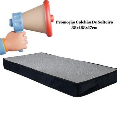 Imagem de Colchão De Solteiro ,Cinza Em Espuma D28,Dupla Face,Pode ser Utilizado
