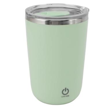Imagem de Acouto Caneca de café Com Agitação Automática Copo de Mistura Elétrico USB Copo de Agitação Automática à Prova de 350ml Caneca de café Com de Viagem Recarregável, Leite, Cacau Quente - (Verde)