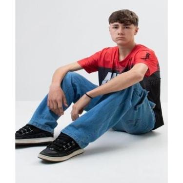 Imagem de Camiseta Masculina HUPI Bike Naja Preto/Vermelho-Masculino