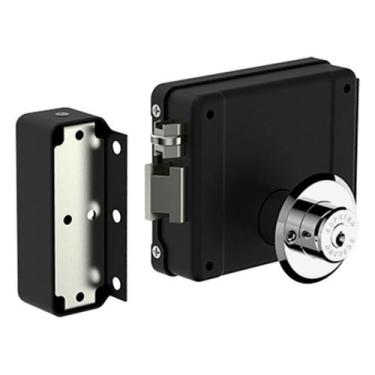 Imagem de Fechadura Elétrica PY Fixa 12VCC/CA Direita/Esquerda Preta Soprano, Pr