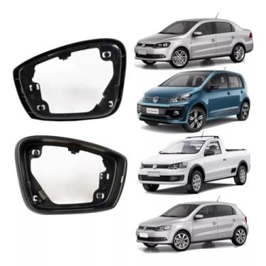 Imagem de Aro Moldura Da Capa Espelho Retrovisor Gol G6 New Fox Golf Voyage Up Polo Com Furo Pisca Lado Esquerdo Motorista
