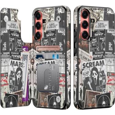 Imagem de Goodon Capa carteira para Samsung Galaxy S25 com suporte para cartão, bloqueio RFID, estética vintage floral feminina, capa protetora retrô moderna exclusiva para mulheres e meninas - grito