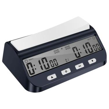 Imagem de Relógio de xadrez digital, 5 em 1 modos multifuncionais básico, atraso, bônus, BYO YOMI e contagem regressiva, relógio de xadrez de competição portátil, temporizador de jogo de tabuleiro profissional