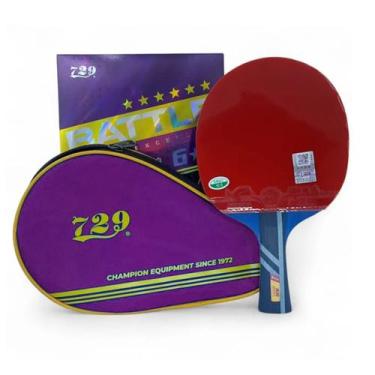Imagem de Raquete De Ping Pong Tenis De Mesa 6 Estrelas Profissional Equilibrada